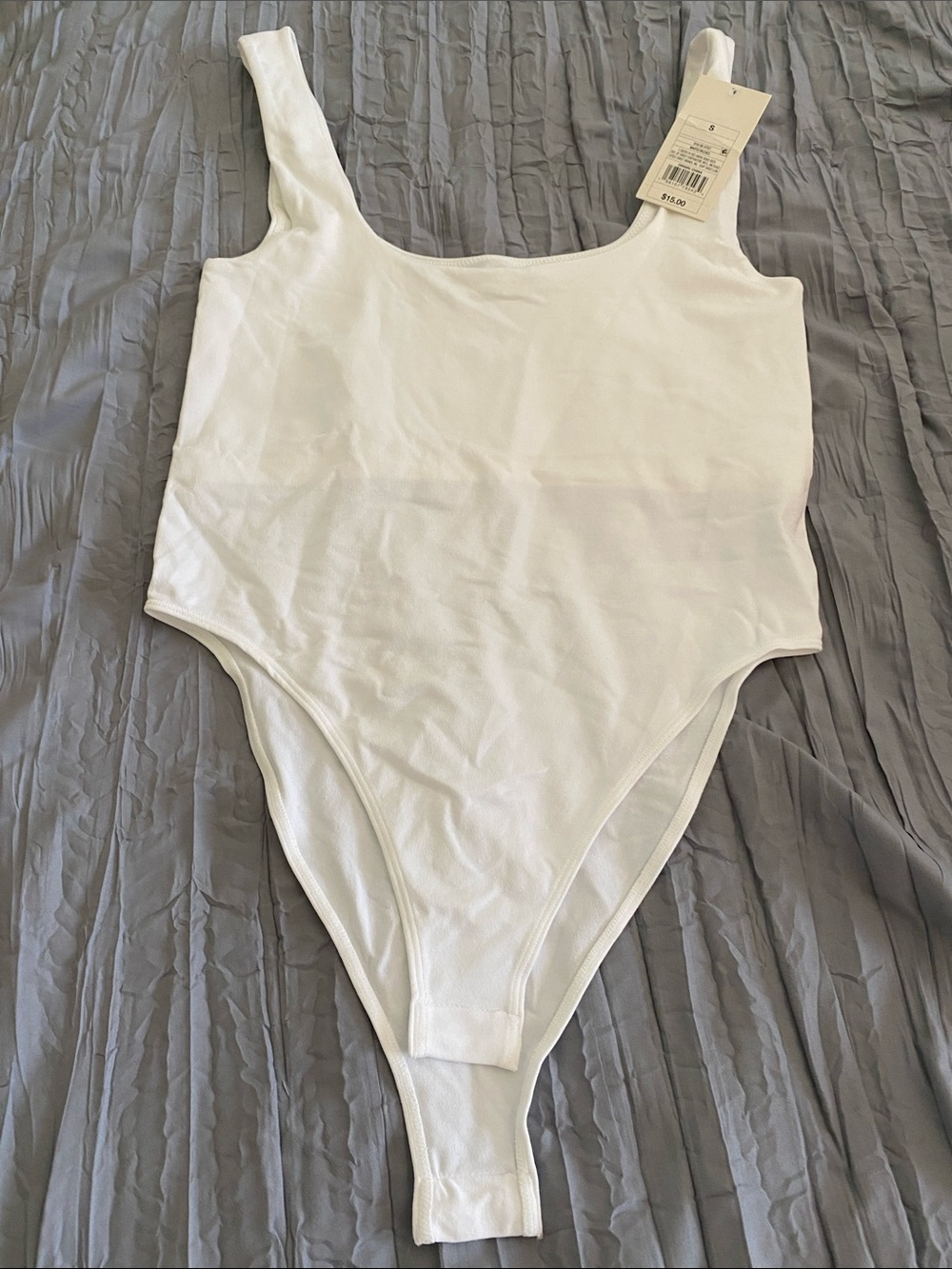 Womens White One-Piece Bodysuit